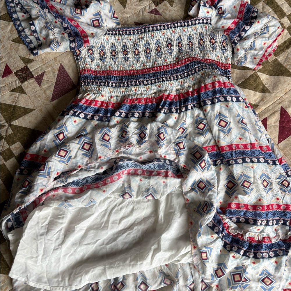 Colorful Patterned Dress - Picture 4 of 4
